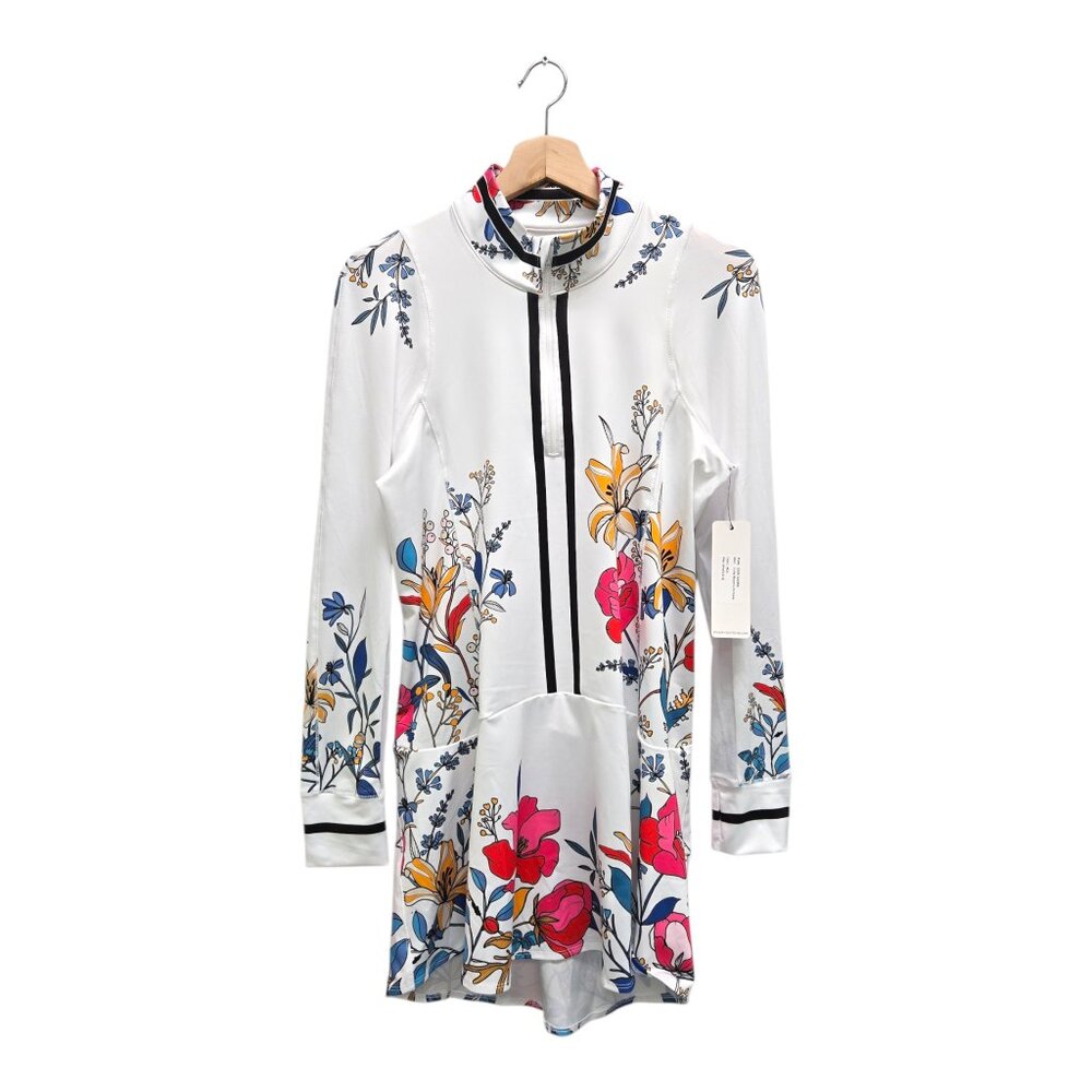 Lucky In Love Women’s Lucky Bloom Long Sleeve Golf Dress Small Multicolor NWT